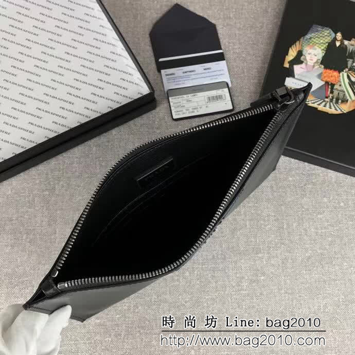 PRADA普拉達 官網同步 專櫃最新款式 男士手包 2NG05V DD1136